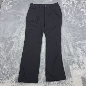 Eddie Bauer Travex Pants Womens Size 8 Horizon Roll Up Convertible Hiking Black